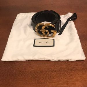 Gucci snake DOUBLE G belt and buckle